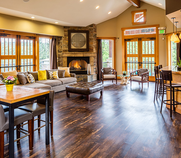 Issaquah Apartments In Sammamish Boulder Creek Photo Gallery Boulder Creek Apartments In Lake Sammamish Clubhouse With Media Room Kitchen Coffee Bar