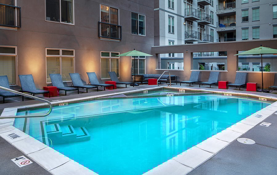 The Battery on Blake Street pool - Apartments in Ballpark neighborhood - Denver, CO