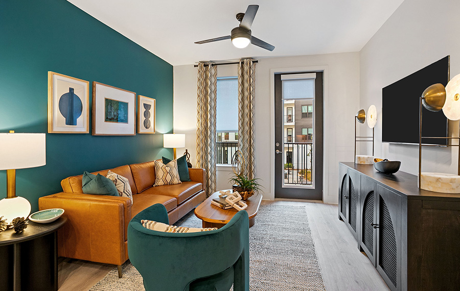 Studio Apartments for Rent in Atlanta, GA - Auden Apartments - Living Room