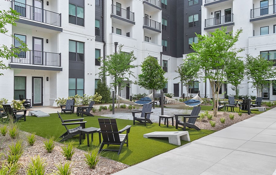 Auden Apartments - Brand new apartments in Atlanta, GA - plaza with green space