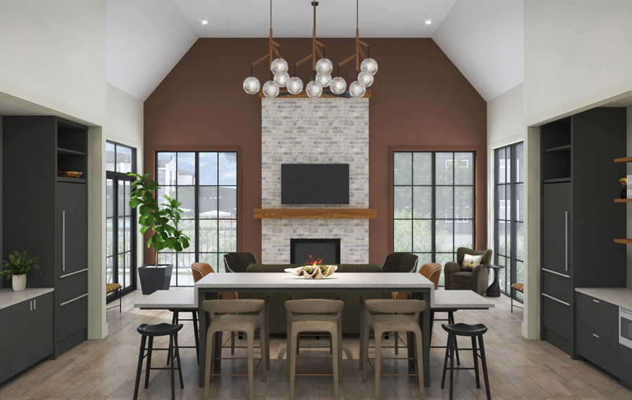Clubhouse Interior at Brooking Square - Apartments for Lease on the Cainhoy Peninsula, SC