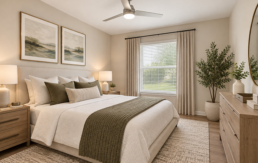 Reserve at Beachline upgraded Apartments in Lake Nona - Bedroom