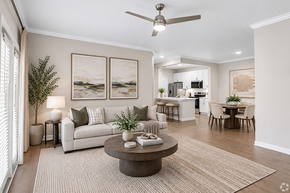 1 bedroom apartments in Orlando - Reserve at Beachline - Living Room