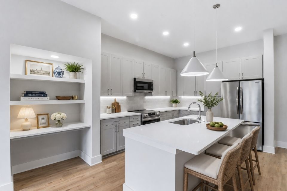 Gourmet Kitchen with Townhome-style Floor Plans | Brooking Square Rentals near Mount Pleasant, SC
