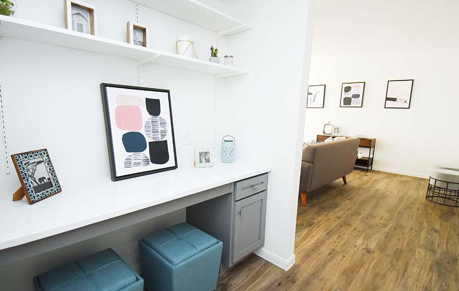NoA on McNeil Townhomes + Flats - Austin Texas - built in desk