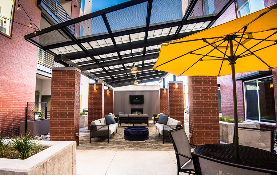 RiNo apartments in Denver, CO - Hartley Flats - courtyard