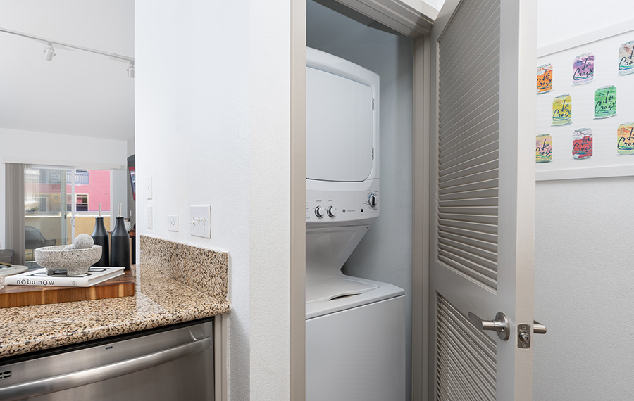 Apartments for rent in the San Diego Unified School District - Mira Bella Washer and Dryer