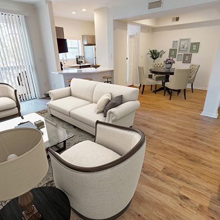 NoA on McNeil Townhomes + Flats - Northwest Austin - Living Room