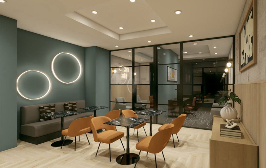 Apartments near galleria mall - SkyHouse River Oaks renovated business center
