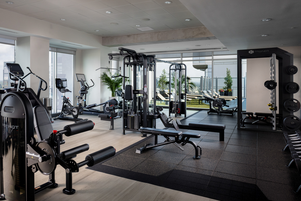 River oaks apartments near me SkyHouse TX - resident lounge