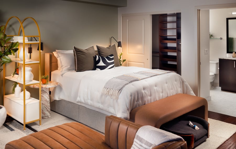 Apartments near galleria houston - SkyHouse River Oaks concrete ceilings