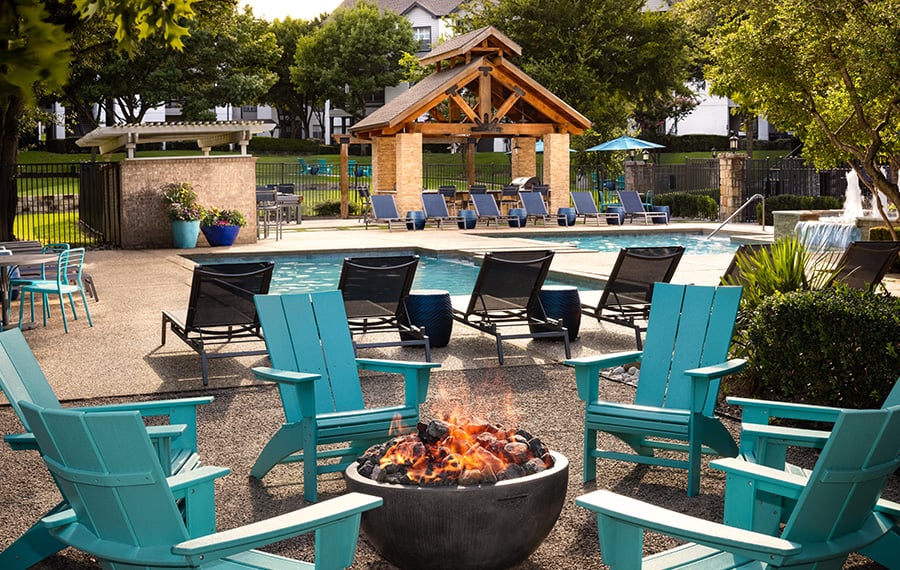 Villas At Stonebridge Ranch Apartments near me Texas outdoor firepit