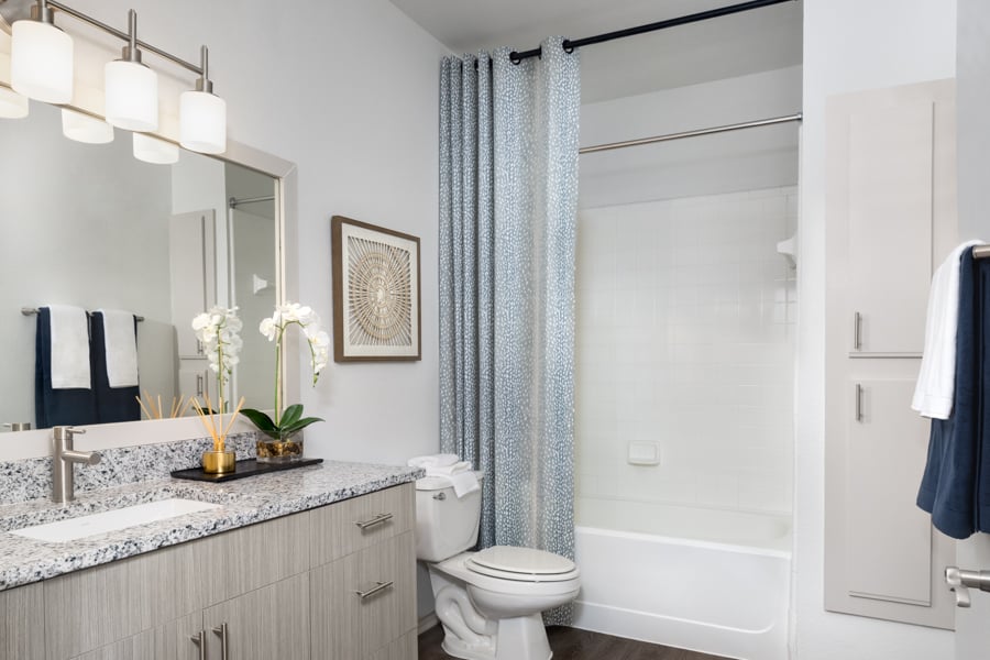 The Ranch Apartments near me Austin - upscale bathrooms