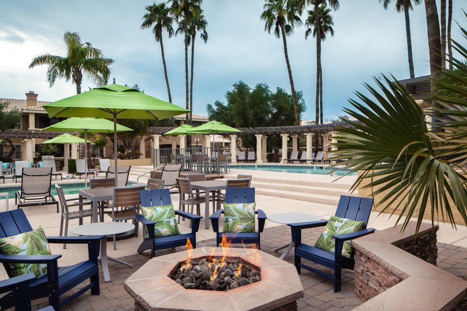 San Carlos Apartments - Scottsdale, AZ - pool and firepirt