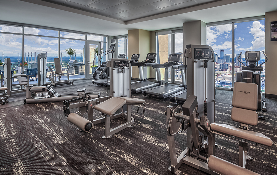 1 bedroom Apartments in Nashville, TN - SkyHouse Nashville - Fitness Center