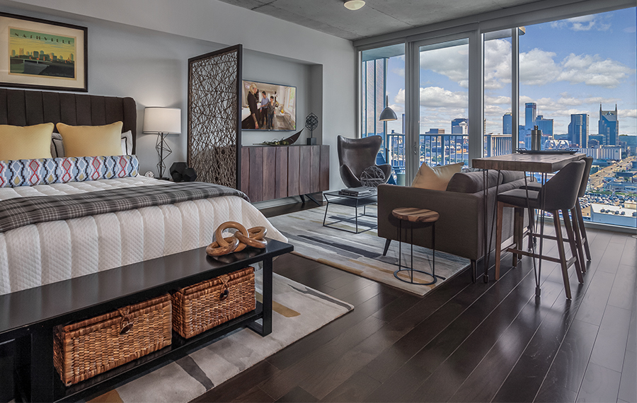 Apartments for Rent in Nashville, TN - SkyHouse Nashville - Living Room