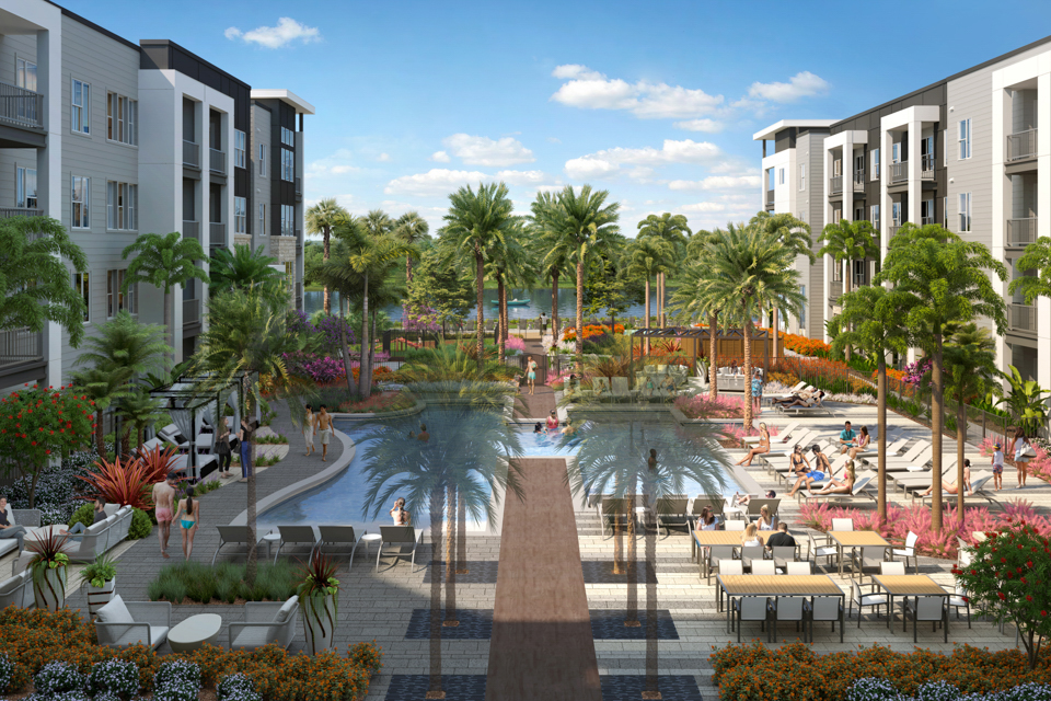 Brand new apartments in South Tampa, FL - The Residence Peninsula - Pool