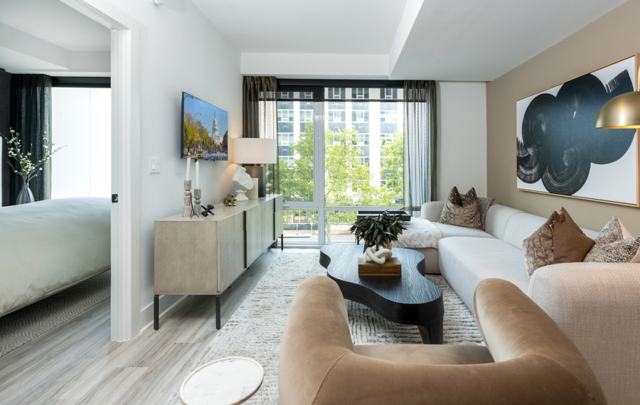 2 bedroom apartments in Bethesda, MD - The Camille Apartments Bethesda - Living Room