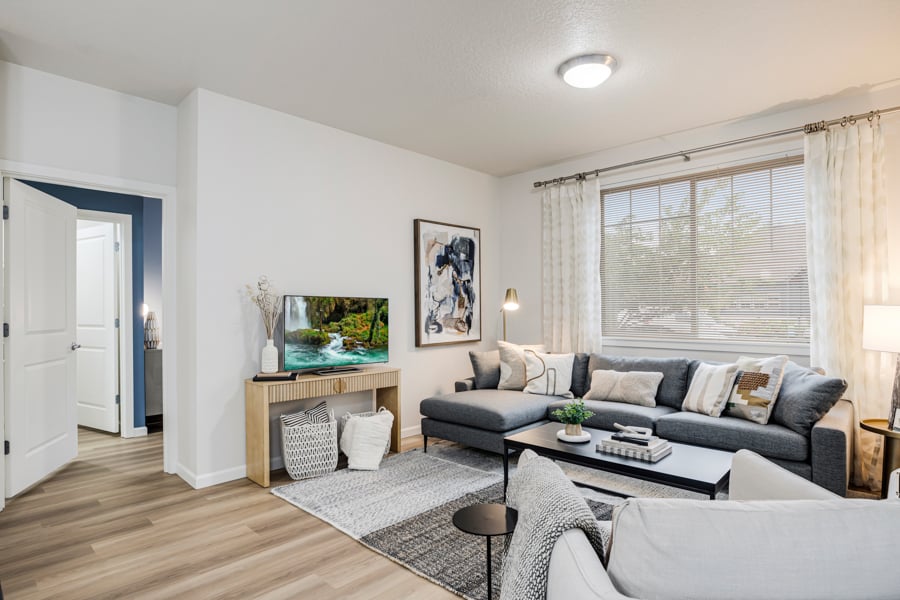 Victory Flats apartments in Cedar Hills - living area