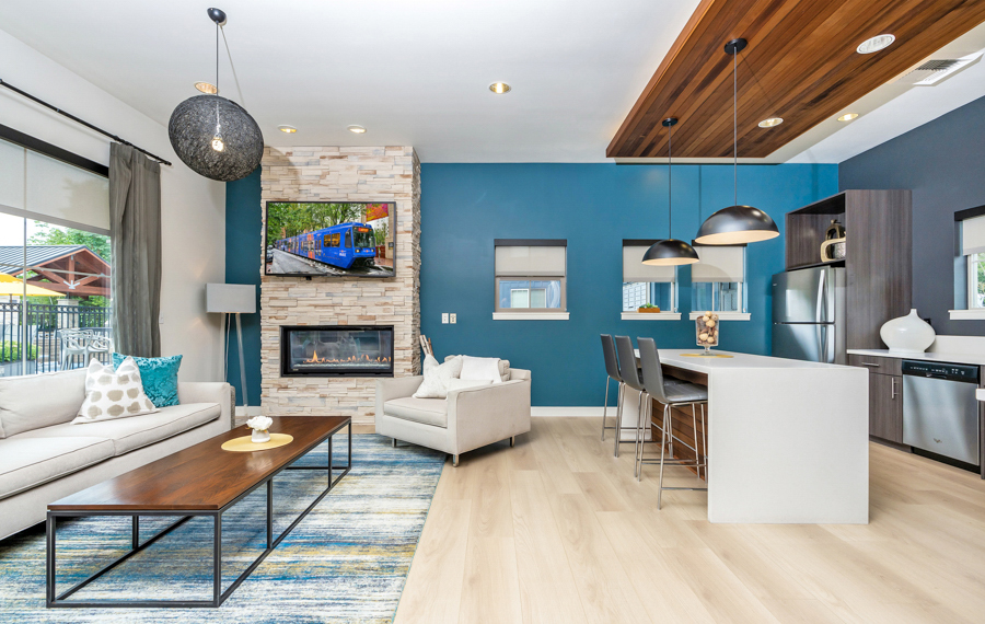 Beaverton OR Apartments For Rent near Elmonica MAX Station - Victory Flats Clubhouse