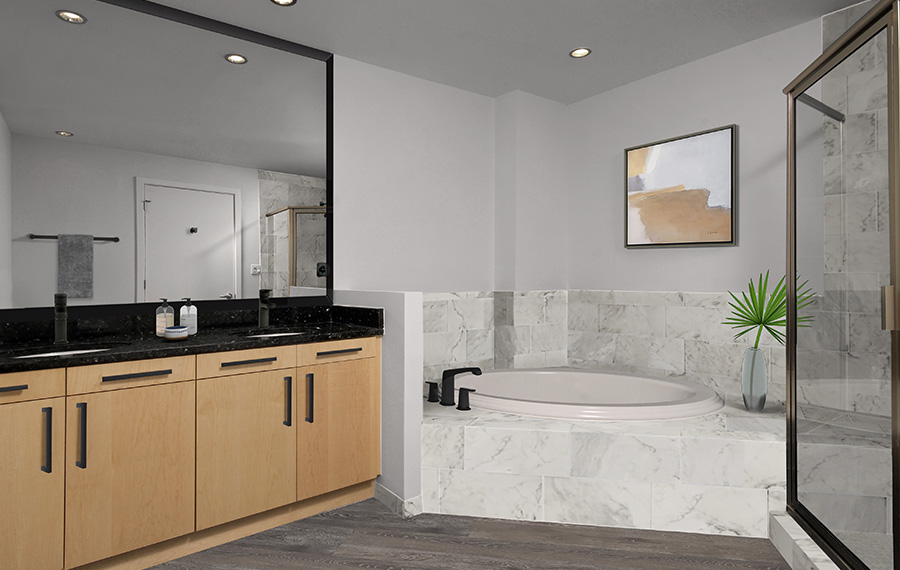 2 bedroom apartments in Clarendon Courthouse - Zoso Flats - Bathroom