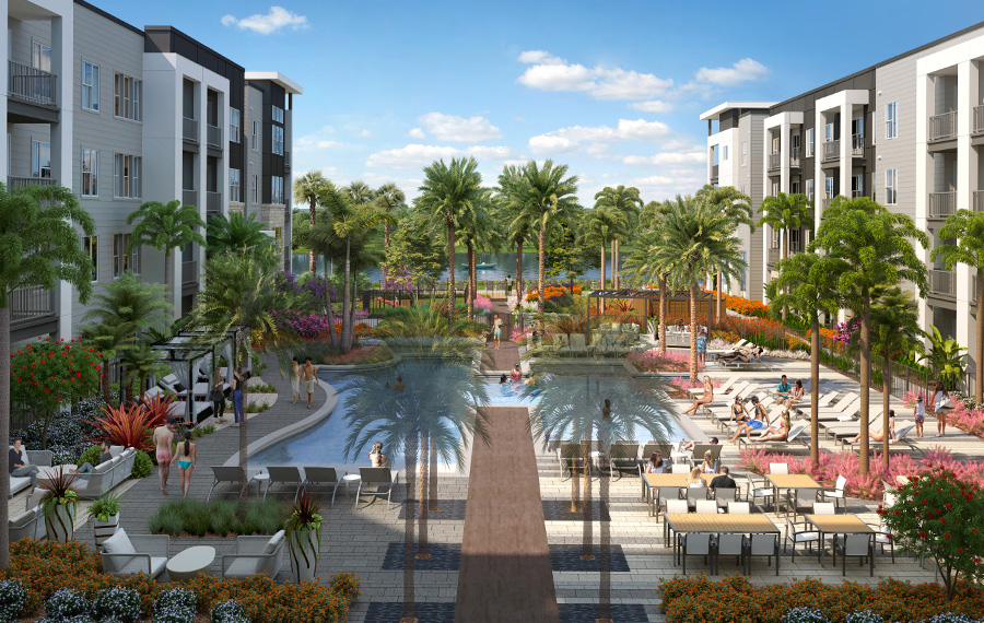 1 Bedroom Apartments in Tampa, FL - The Residence Peninsula - pool