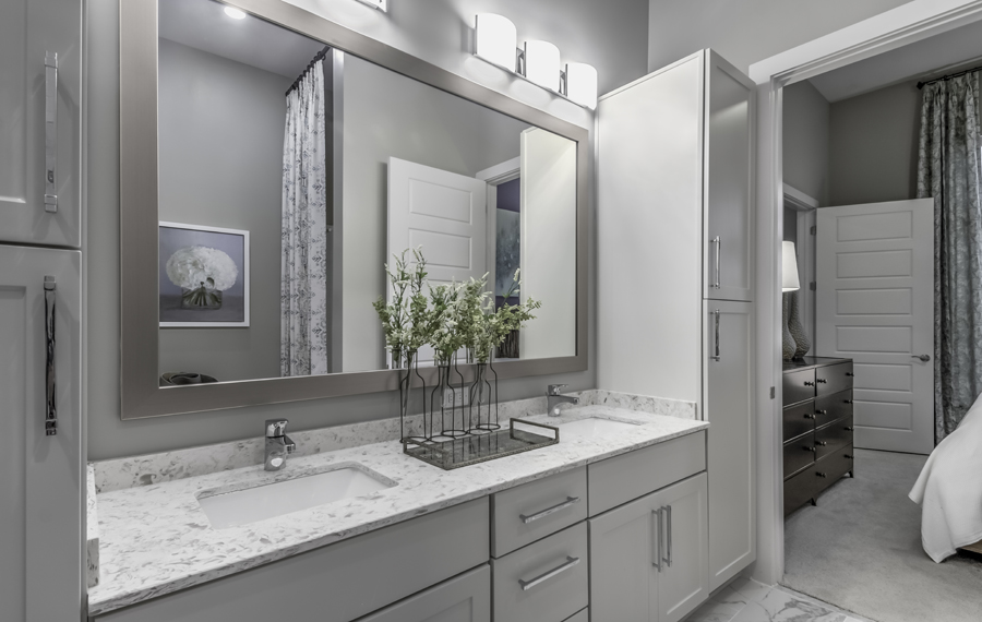 The Links Rea Farms Apartments in South Charlotte near Red Ventures - dual vanity