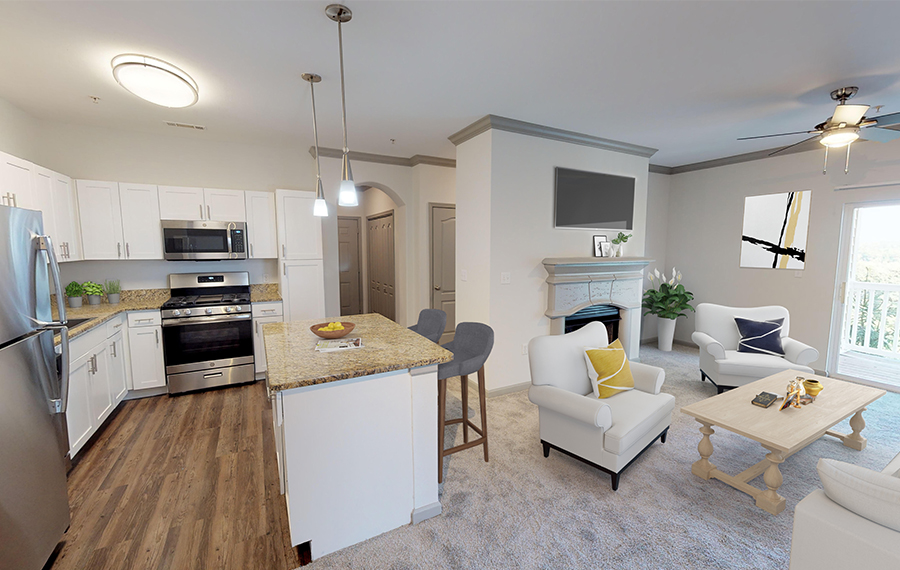 Highlands at Dearborn - Peabody, MA - living room