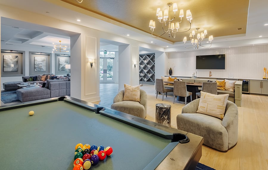 Briley - apartments in Matthews, NC - game lounge
