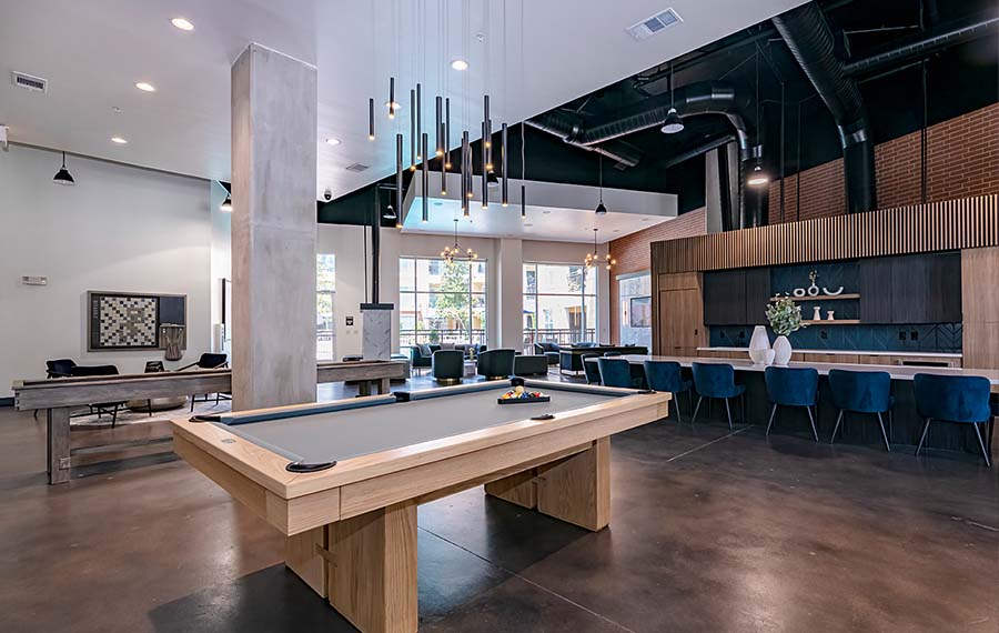 Brick Row Urban Village - Apartments near Downtown Dallas - billiards