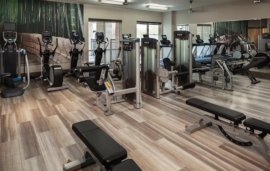Apartments near rice village - District at Greenbriar fitness center