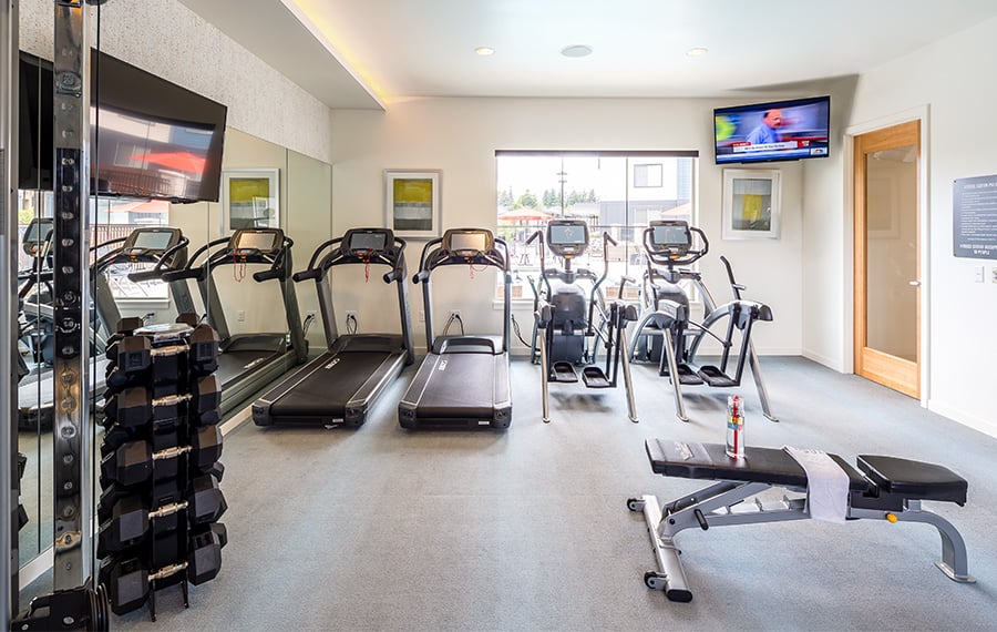Beaverton OR Apartments For Rent near Elmonica MAX Station - Victory Flats Fitness Center