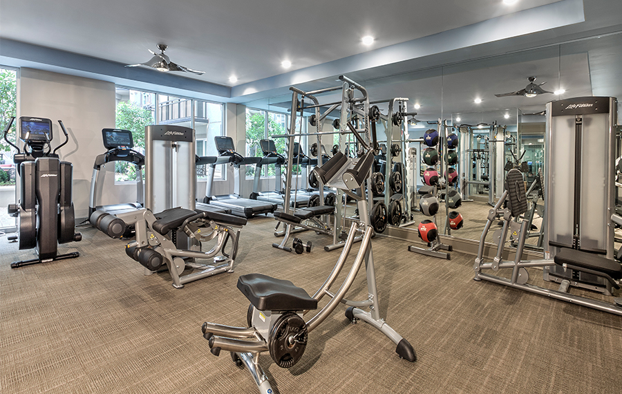 Apartment complexes in Charlotte NC near BofA - The Encore SouthPark - Fitness Center