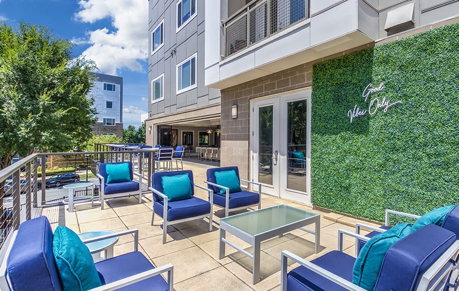 LoSo apartments near Novant Medical Center - Silos South End - outdoor lounge