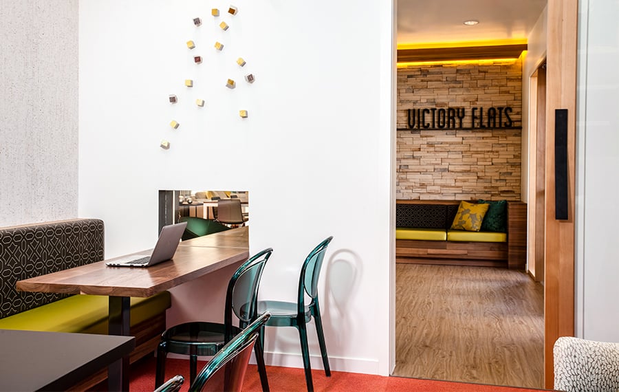 Elmonica MAX Station Apartments For Rent near Nike - Victory Flats Wi-Fi Lounge