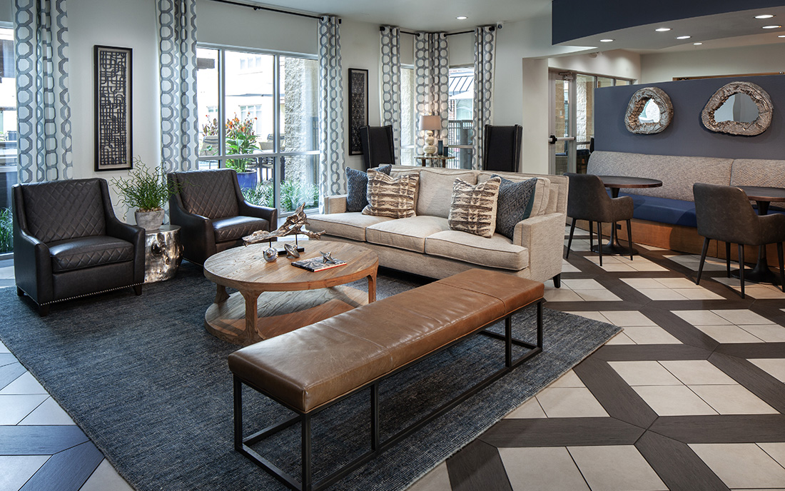 West university luxury apartments - District at Greenbriar Resident multi media lounge