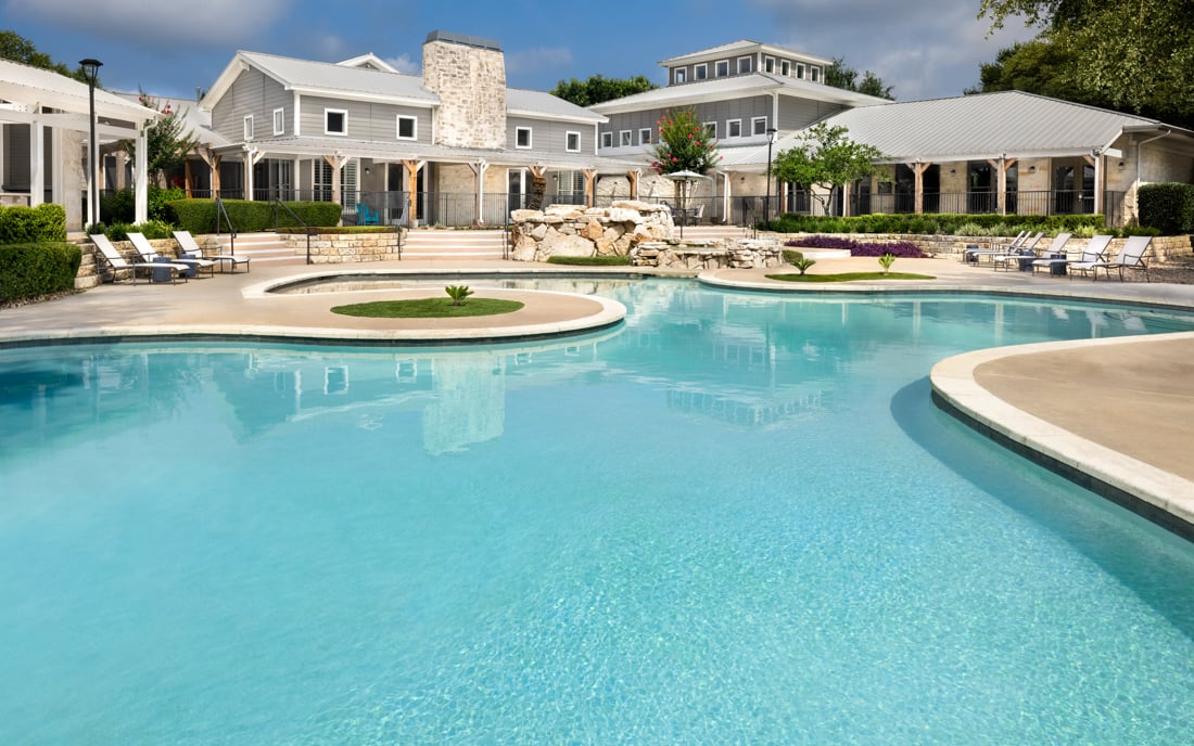 Apartments near Elsa England Elementary School - The Ranch Apartments Resort style swimming pool with hot tub