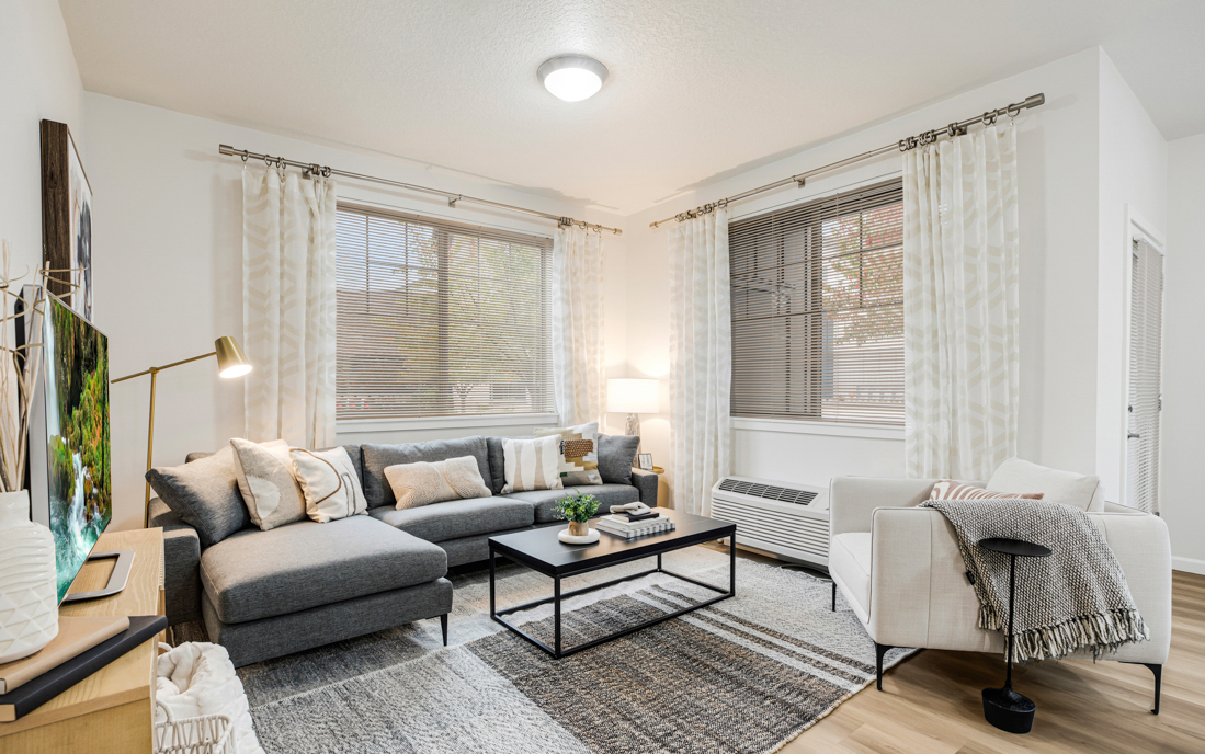 Beaverton OR Apartments For Rent near Elmonica MAX Station - Victory Flats Building air conditioning throughout
