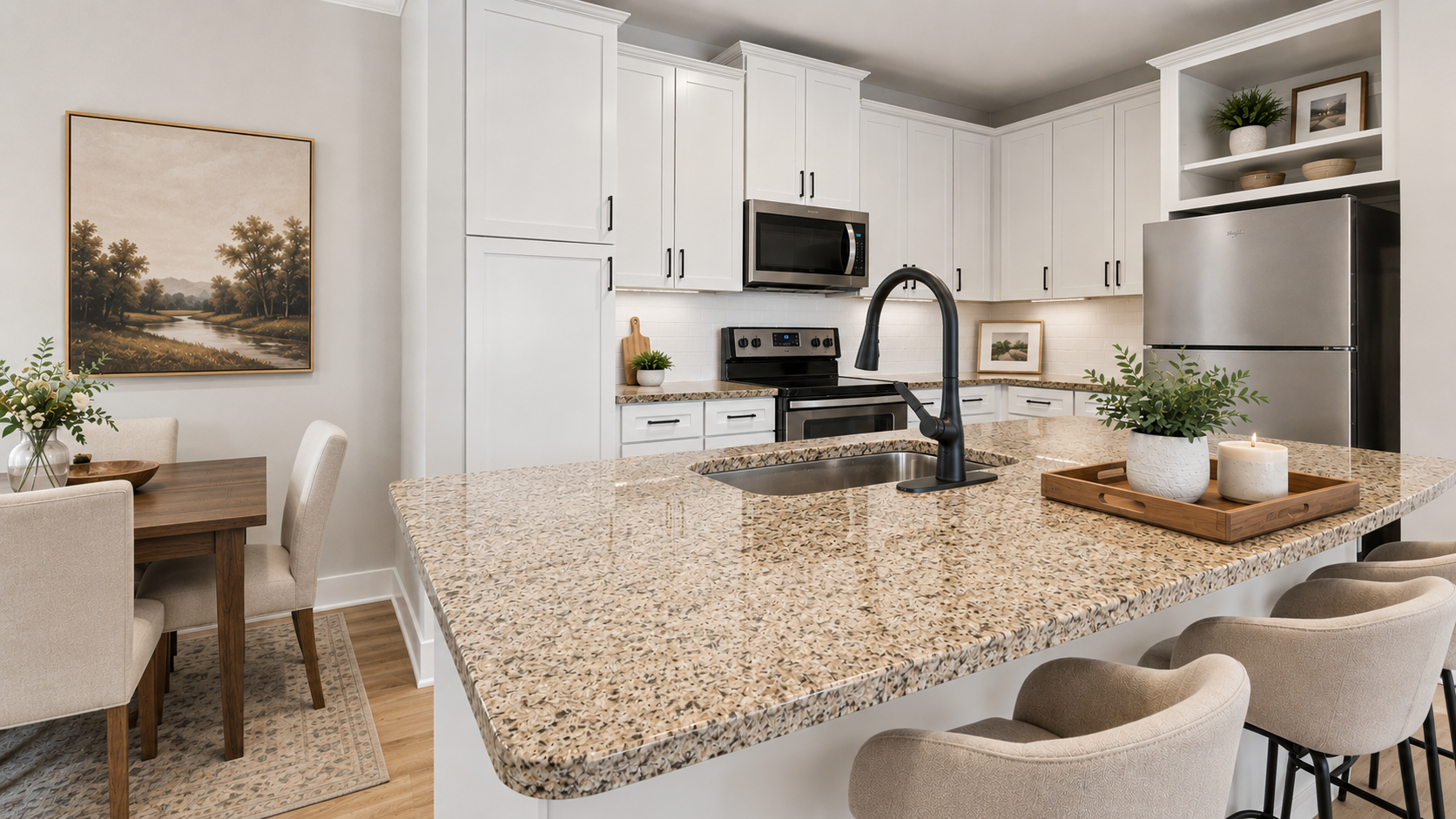 Suwanee apartments - Artisan Station Kitchen
