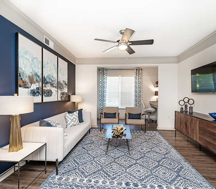 Short Pump Apartments - The Madison Apartments living room 