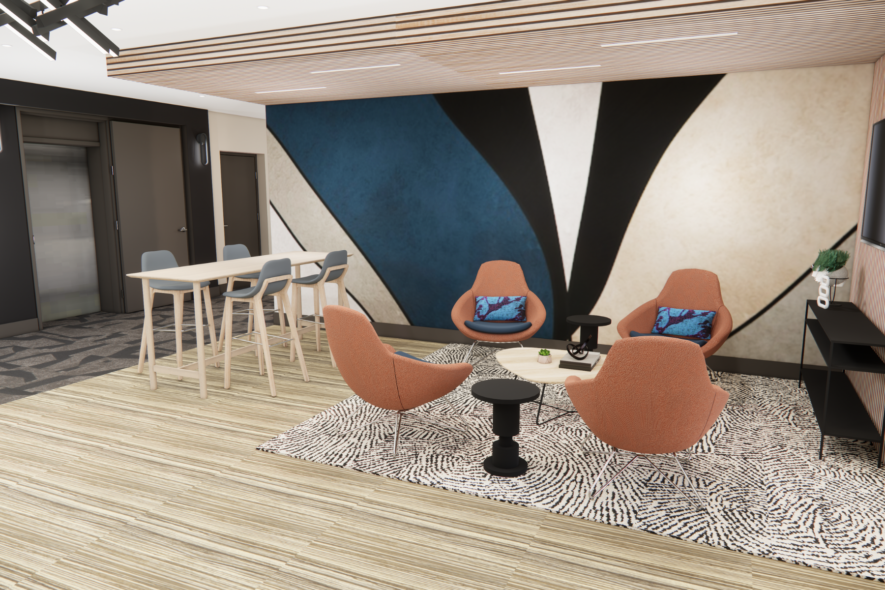 Studio LoHi Modern lobby entry Denver CO - Apartments in the Highlands