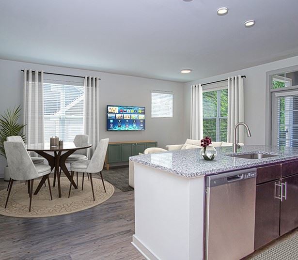 Carriage homes in Charlotte, NC - Gramercy Square at Ayrsley - Living Room