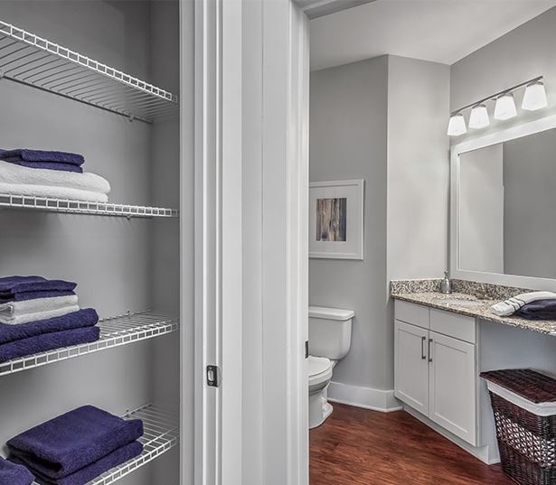 apartments for rent in sugarloaf ga - Artisan Station Apartments linen closet