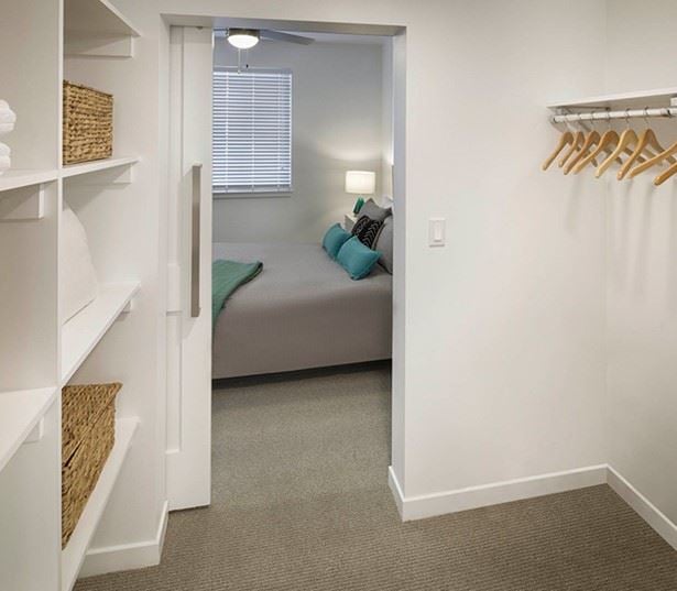 Pace Apartments - Apartments in South Las Vegas - walk-in closets with built-in shelving