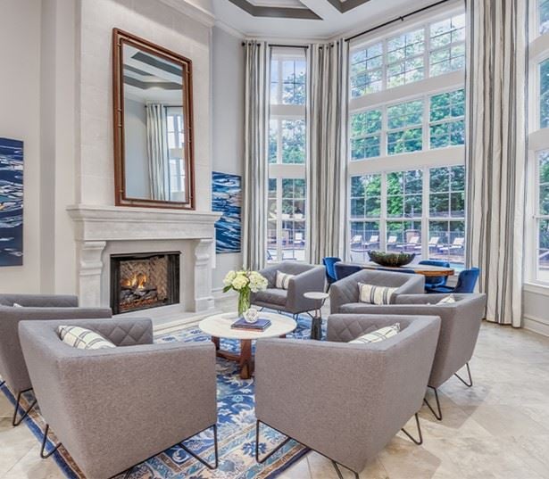 Apartments near Carolina Premium Outlets - Gramercy Square at Ayrsley - Clubhouse and pool