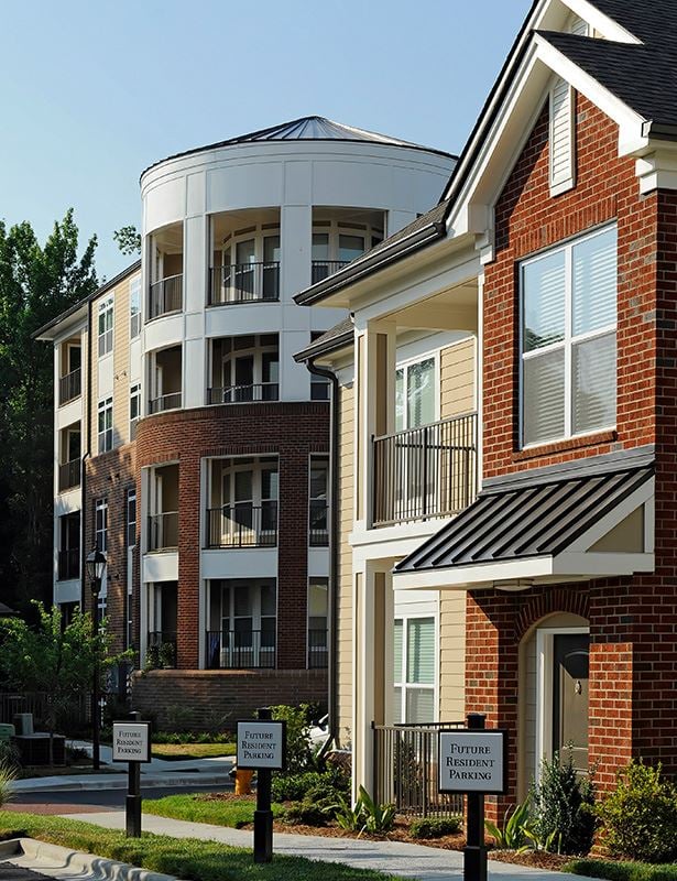 Ayrsley townhomes near Whitewater Center - Gramercy Square at Ayrsley - private entrances