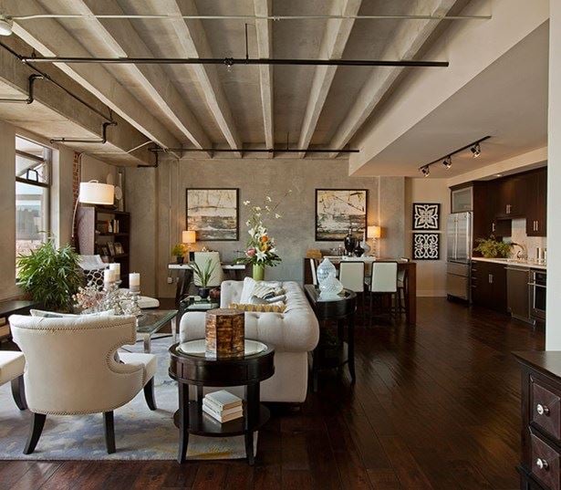 LA apartments near LA Live - Brockman Lofts Upscale designed ceilings finished hardwood floors