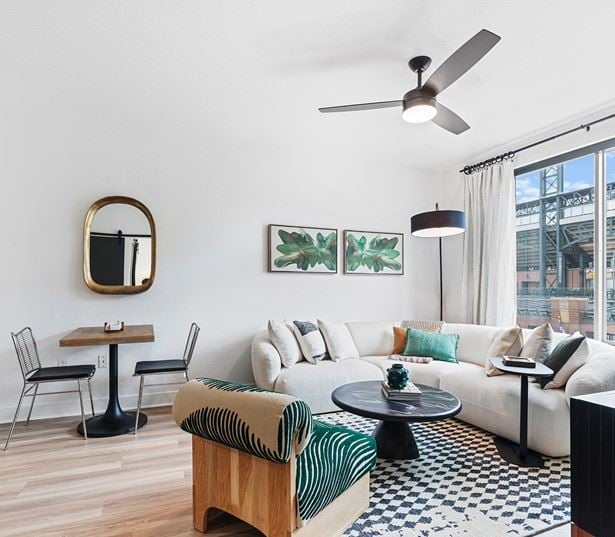 Upgraded Apartments in Ballpark Denver - The Battery on Blake Street - Living Room