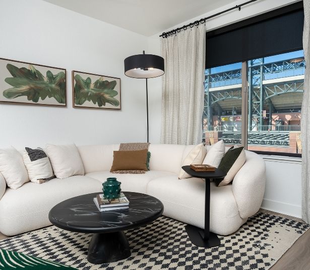 Denver Apartments near Coors Field - The Battery on Blake Street - Living Room