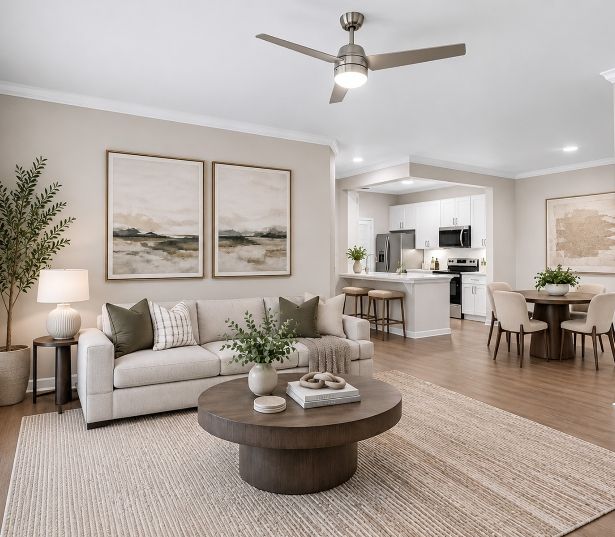 Upgraded Apartments Near Orlando Airport - Reserve at Beachline - Living Room